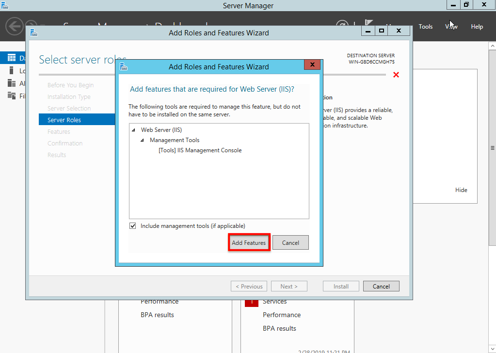 Iis Addfeatures