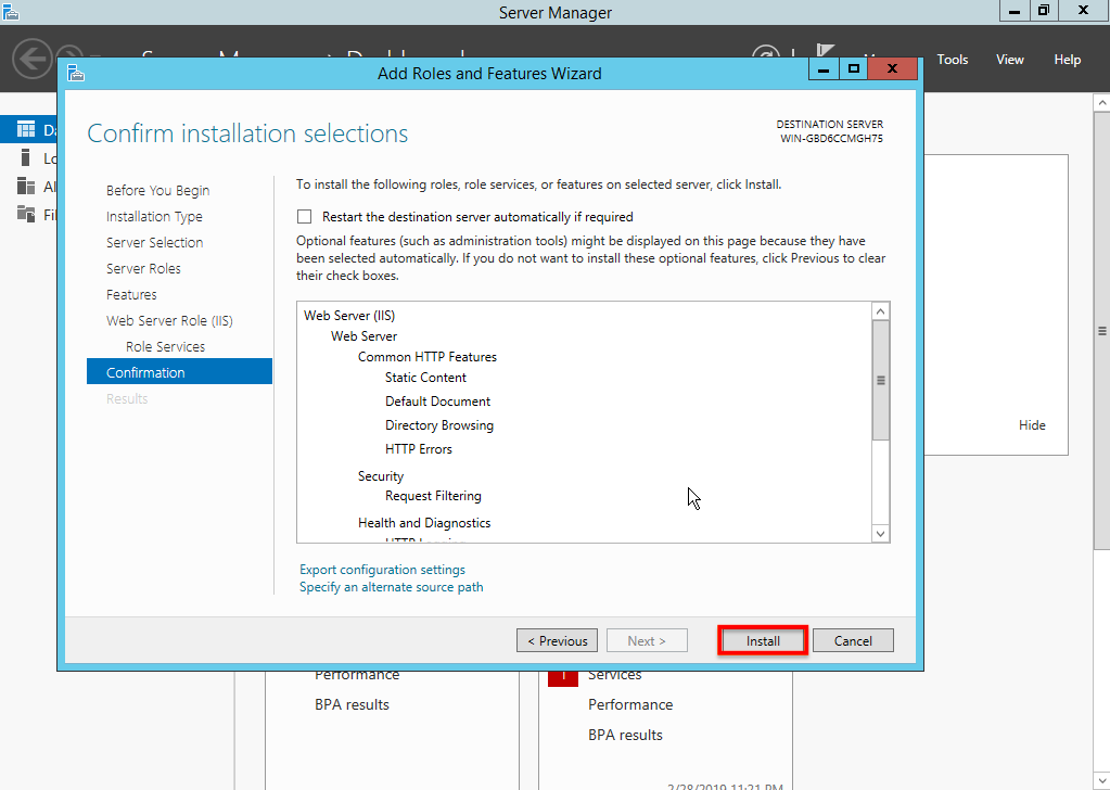 Iis Install