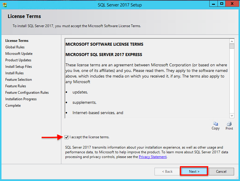 Sql Install 7