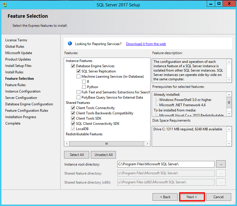 Sql Install 8